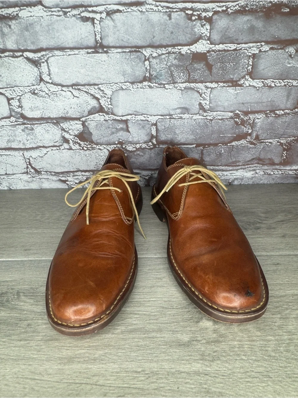 Cole Haan Country Brown Oxblood Leather Oxfords 2 Eye Shoes Men Sz 9.5M US/43EU